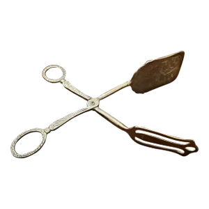 Mid Century Silver Plate Dessert/Roll Tongs