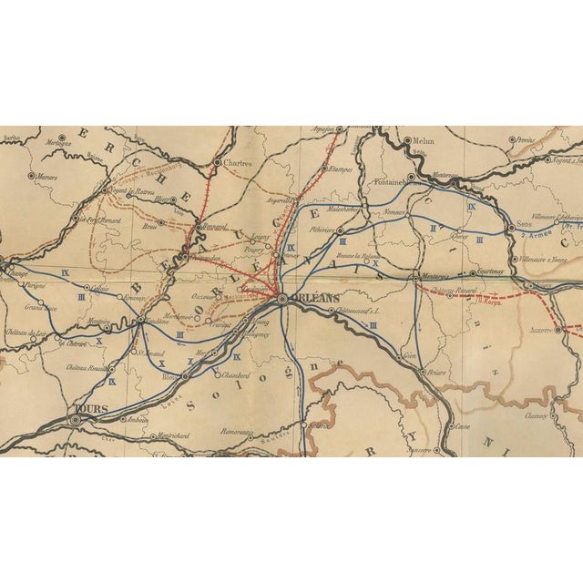 Beige Franco-Prussian War Campaign Map of France and Germany, 1871 For Sale - Image 8 of 14