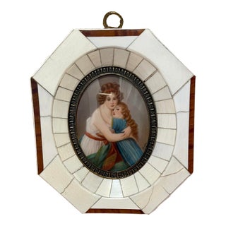 Elizabeth Vine Le Brun and Daughter Portrait Miniature For Sale