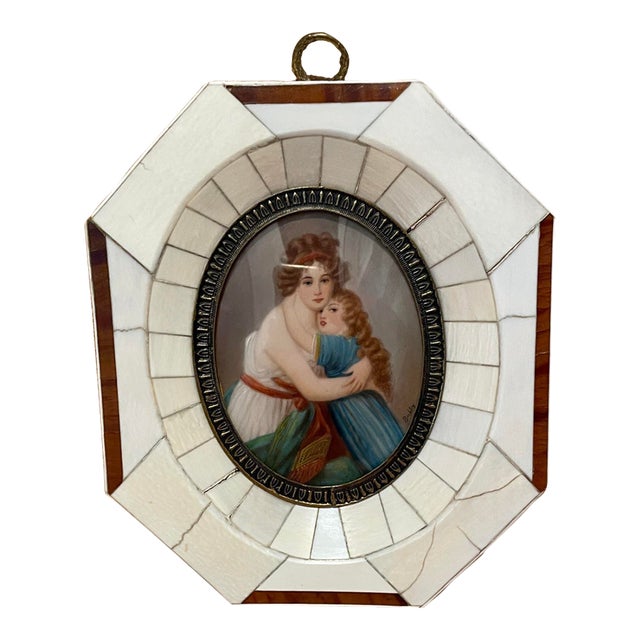 Elizabeth Vine Le Brun and Daughter Portrait Miniature For Sale