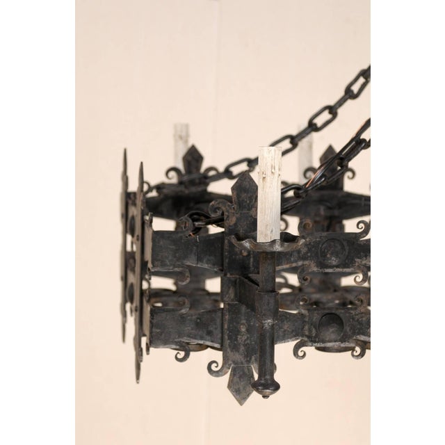 Mid 20th Century Italian Black Forged Iron Rectangular Shaped ...