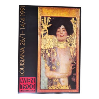Gustav Klimt (1862-1918), Judith I, 1901, Österreichische Galerie Wien, Exhibition Poster, Vienna 1900 - Art and Design in 1991, Printed in Denmark For Sale