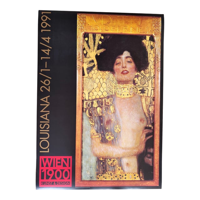 Gustav Klimt (1862-1918), Judith I, 1901, Österreichische Galerie Wien, Exhibition Poster, Vienna 1900 - Art and Design in 1991, Printed in Denmark For Sale