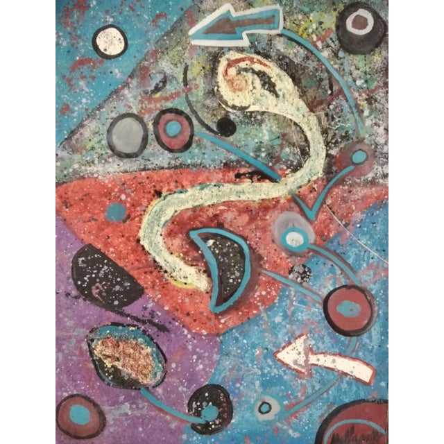 Paper Domingo Millan, Composition, 1986, Mixed Media on Paper For Sale - Image 7 of 7