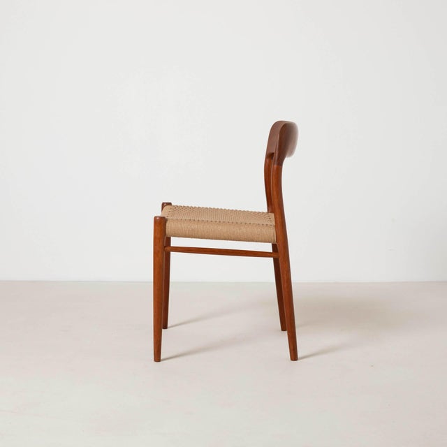 Model 75 Dining Chairs in Teak by Niels Otto (N. O.) Møller for J.L. Møllers, Denmark, 1960s, Set of 4 For Sale - Image 9 of 13