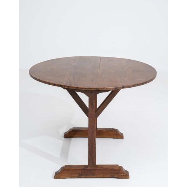 French 19th Century French Oak Wine Tasting Folding Table For Sale - Image 3 of 15