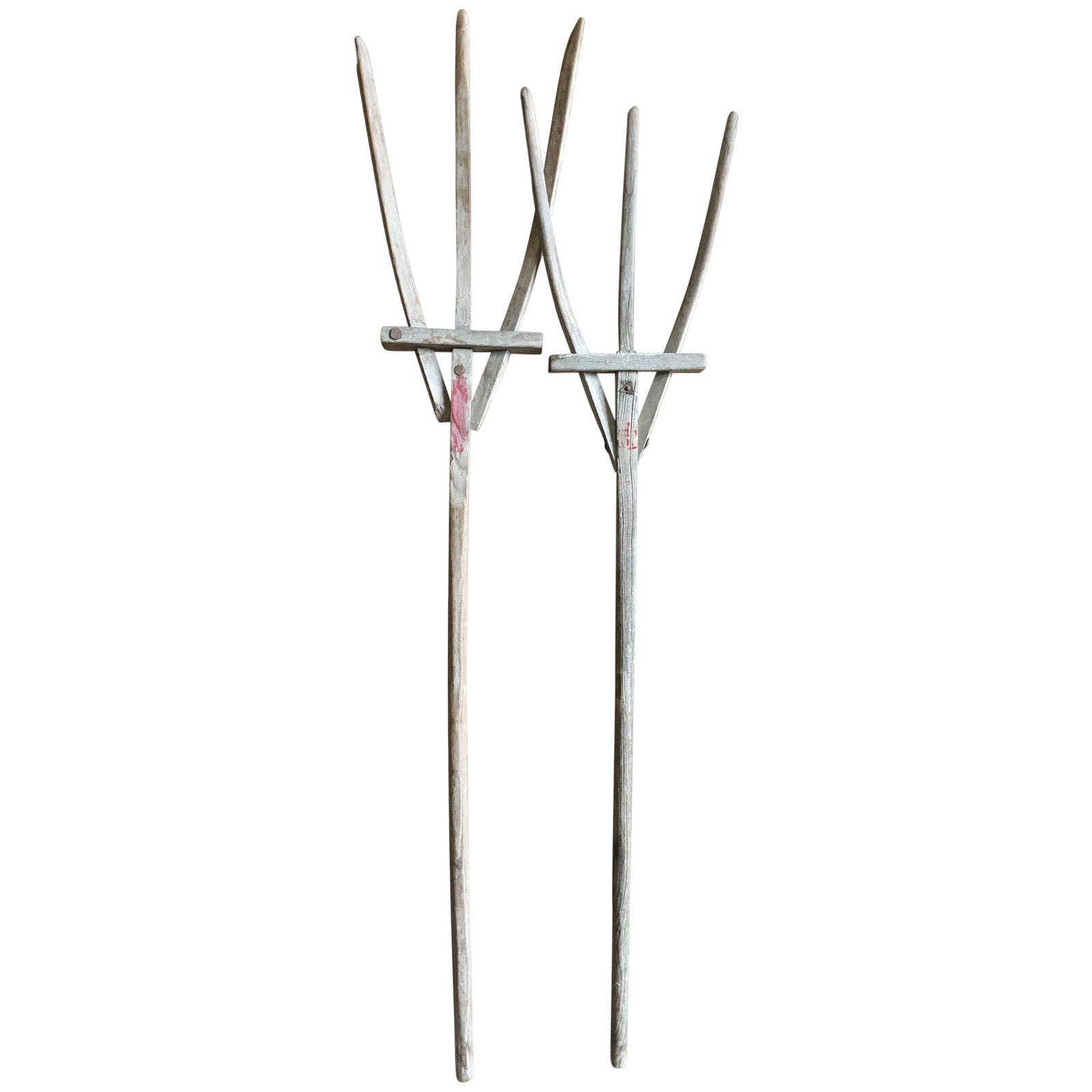 Pair of Early Handmade Pitchforks Chairish