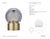 Waterford by Visual Comfort Signature Circon 7" Rechargeable Accent Lamp in Natural Brass with Clear Crystal Designer:...