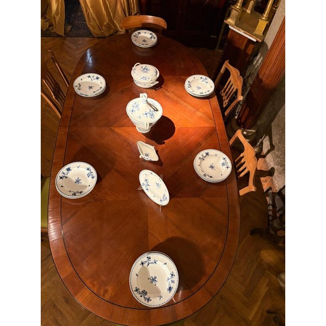 Blue 18th Century Blue and White Porcelain Serving Tureen and Platters, Vienna, Austria, Set of 10 For Sale - Image 8 of 17