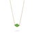 Early 21st Century Vivid Green Enamel Evil Eye Pendant Gold & Diamond Necklace For Sale - Image 5 of 7