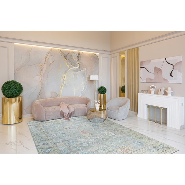 Hand-knotted in hand-spun silk, this 10 x 14 Nadia Harlow rug carpet is a refined offering from our contemporary oversized...