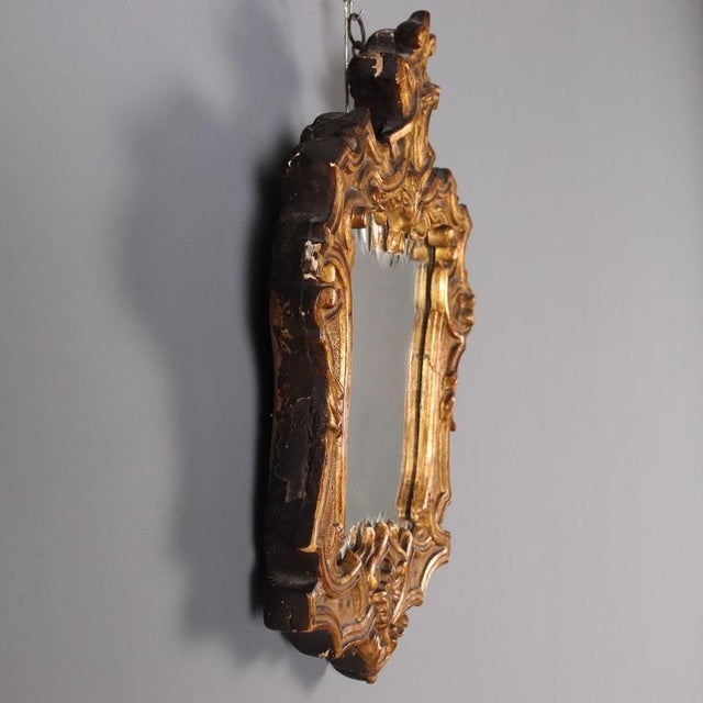Louis XIV Carved and Gilded Wood Mirror For Sale - Image 5 of 7