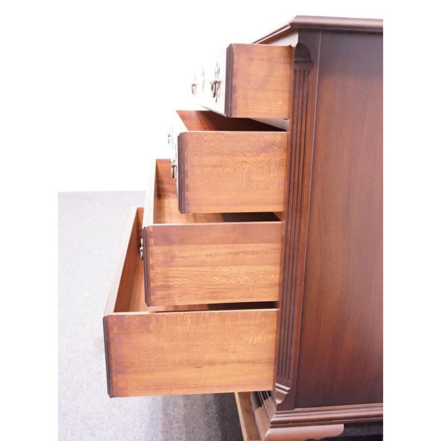 Wood Kindel Furniture Solid Mahogany Traditional Style 45" Four Drawer Chest 176-2 - Oxford Finish For Sale - Image 7 of 12