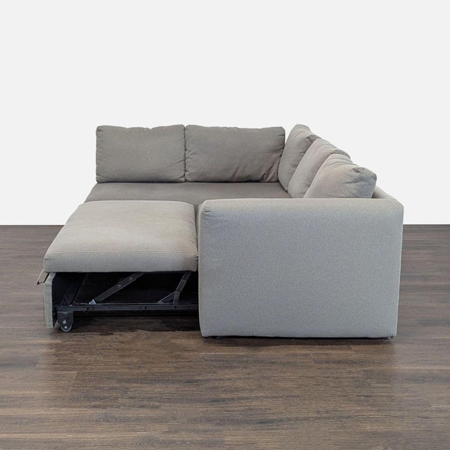 2010s Room & Board Oxford Gray Sectional Sofa With Pull-Out Sleeper For Sale - Image 5 of 8