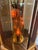 1960s Mid Century Modern Amber Glass Flickering Lamp Set of Two With Shades - a Pair For Sale - Image 6 of 10