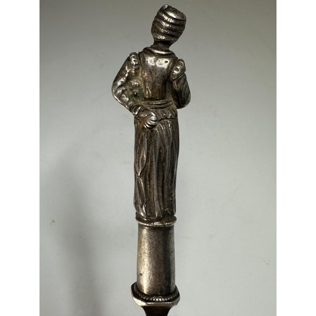 Metal 17th Century Dutch Solid Silver Figural Knife & Fork Set For Sale - Image 7 of 10