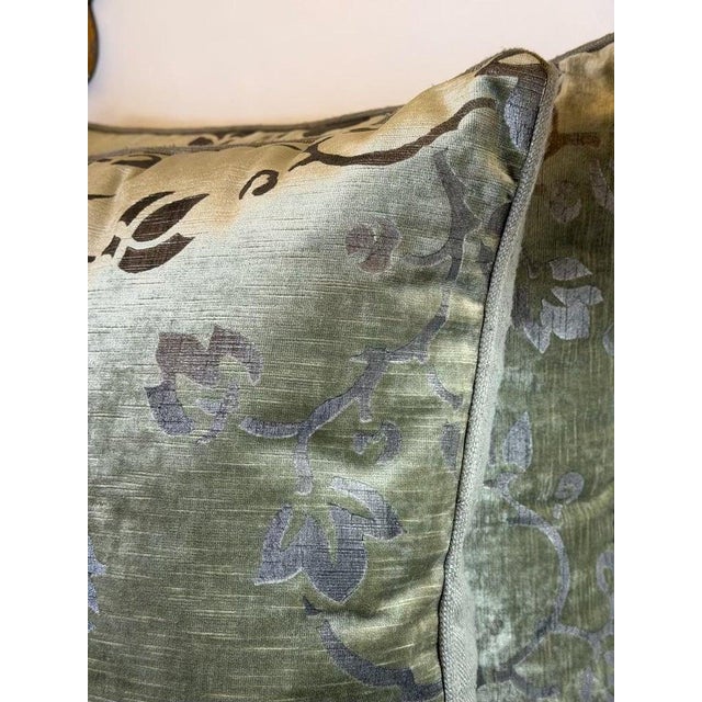 Pair of Stenciled Nomi Velvet Pillows For Sale - Image 4 of 8