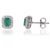 Not Yet Made - Made To Order Art Deco Octagon Cut Emerald & Diamond Halo Stud Earrings - 2 Pieces For Sale - Image 5 of 12