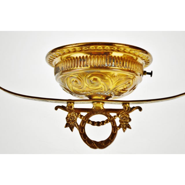 Vintage Hanging Oil Lamp Holder With Milk Glass Shade Chairish