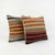 Mid-Century Modern Boho Geometric Rug Pillow Cover 24'' X 24'' - Set of Two For Sale - Image 3 of 4