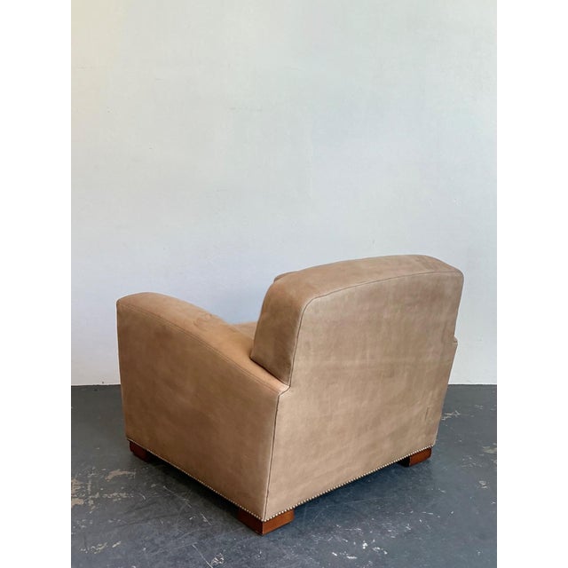 Vintage Ralph Lauren “Grant” Suede Club Chair For Sale - Image 17 of 17
