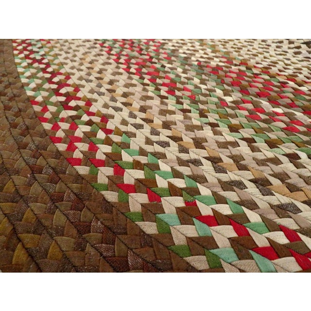 Mid 20th Century Galerie Shabab Collection Oval Mid-20th Century Handmade American Braided Room Size Carpet For Sale - Image 5 of 10