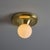 Petite Brass 1960s Castiglioni and Giacomo 'Light Ball' Wall / Ceiling Lamp For Sale In Los Angeles - Image 6 of 12