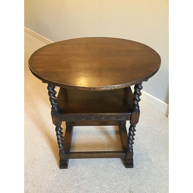 Antique Monk’s Chair/Side Table Chairish