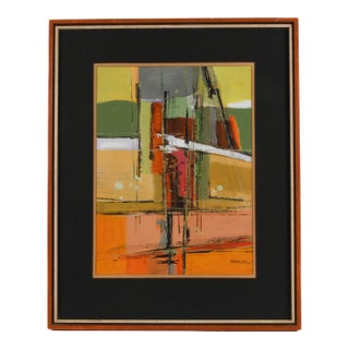 Framed Signed Osvaldo Gutiérrez "Untitled" Mix Media For Sale