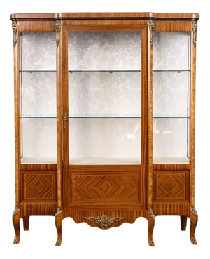 Mid-Century Baroque Style Showcase Cupboard