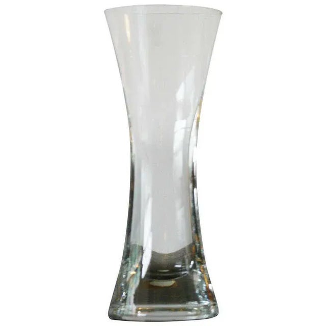 Small French Mid Century Clear Glass Vase For Sale - Image 10 of 10