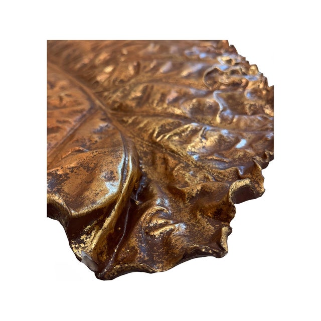 Kenneth Ludwig Chicago Gilded Canopy Leaf Wall Decor - Large For Sale - Image 4 of 11