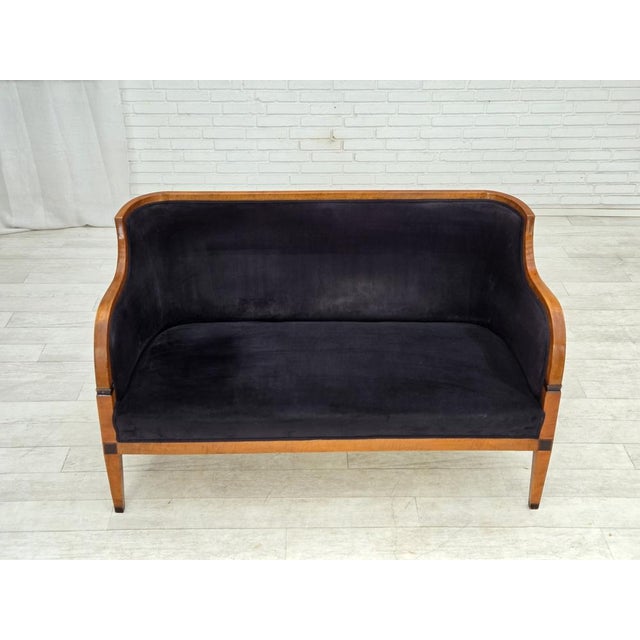 Mid-Century Modern Danish Art Deco Style 2-Seater Sofa in Ash and Furniture, 1950s For Sale - Image 3 of 18