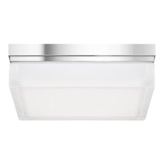 Visual Comfort Modern Boxie Large Flush Mount LED Chrome For Sale