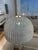 Vintage White Wicker Floor Lamp With Dome Shade For Sale - Image 11 of 14