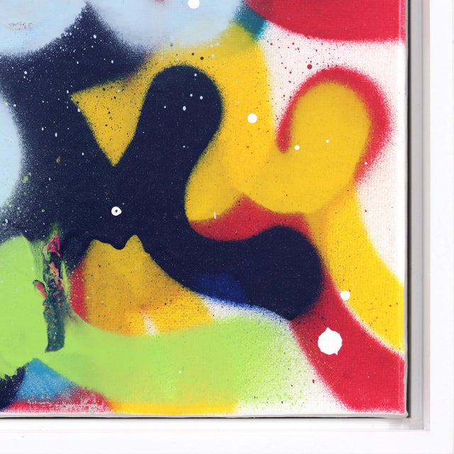 2020s Poppin' Graff - Abstract Colorful Textural 'Love You' Graffiti Mixed Media Original Artwork by Amber Goldhammer For Sale - Image 5 of 9