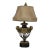 Large Black & Gold Regency Table Lamp For Sale