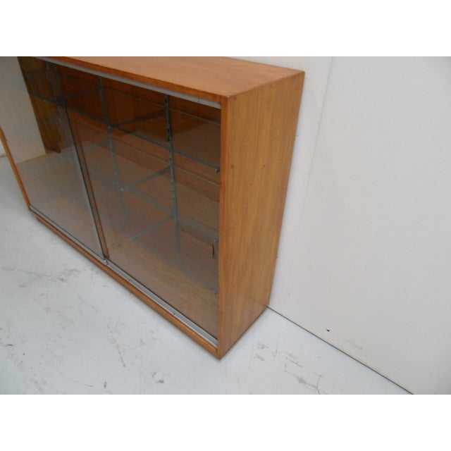Vintage Shop Display Bookcase with Sliding Doors, 1950s For Sale - Image 10 of 12