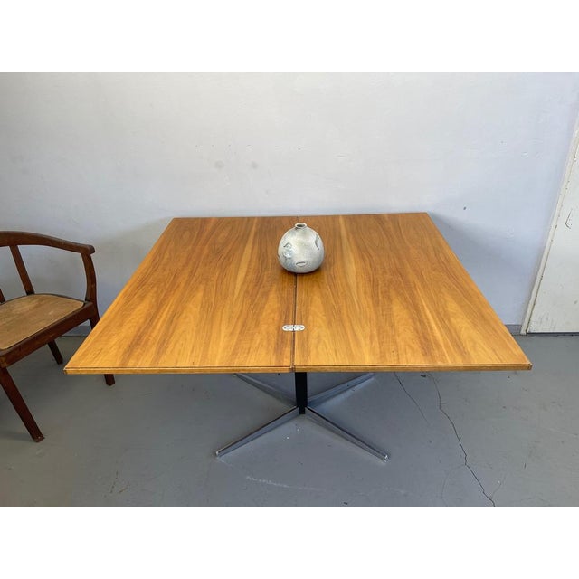 Mid-Century Adjustable Dining or Coffee Table in Nutwood Veneer and Chrome by Wilhelm Renz, 1975 For Sale - Image 15 of 17