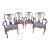 Late 20th Century Georgian Furnishing Mahogany Carved Shell Queen Anne Style Armchairs- Set of 4 For Sale