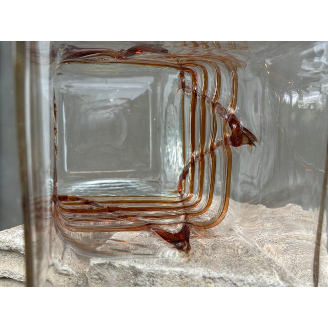 Large Sculptural Murano Glass Vase attributed to Fulvio Bianconi for A.V. Mazzega, Italy, 1950s For Sale - Image 11 of 12