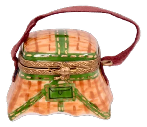 Vintage Limoges Trout Fish Basket Box