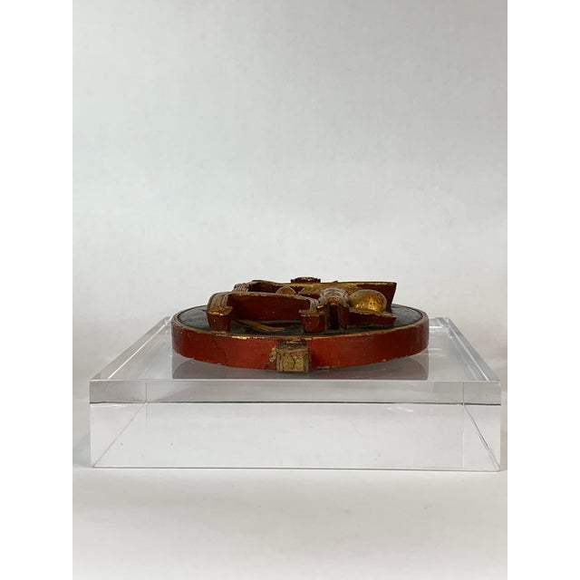 Early 20th Century Antique Chinese Fragment on Lucite For Sale In Chicago - Image 6 of 7