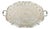 Vintage English Sheffield Victorian Silver Plated Oval Scalloped Platter Tray For Sale
