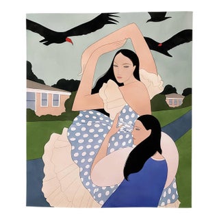 Kelly Beeman Green Sky With Vultures Print by Juxtapoz Magazine For Sale