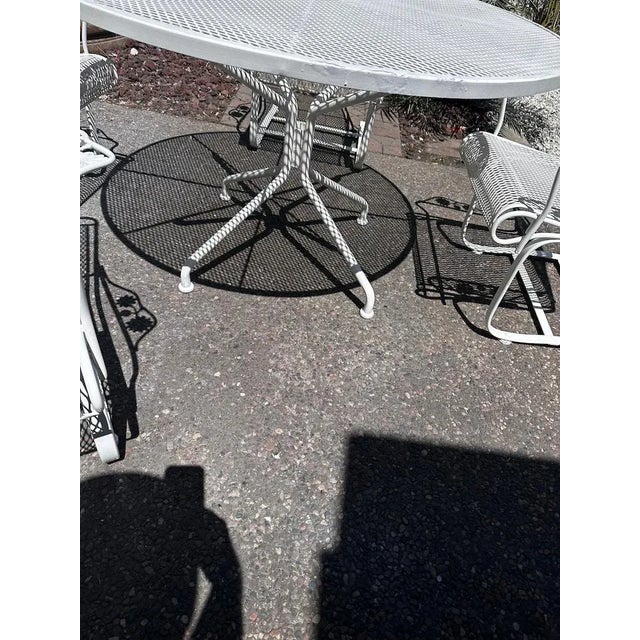 Circa 1960’s Vintage Russell Woodard Patio 48” Table + 4 Rocking