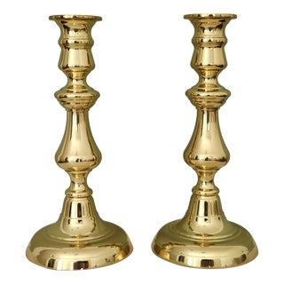 Pair of Vintage Baldwin Brass Candlesticks For Sale