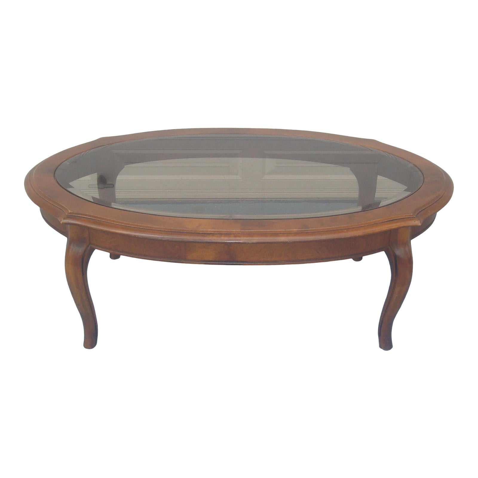 Ethan Allen French Provincial Glass Top Coffee Table Chairish