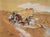 Cowboy Hunting Pronghorn Deer ("American Antelope") in Watercolor and Gouache Detailed western scene by H. Rich (American,...