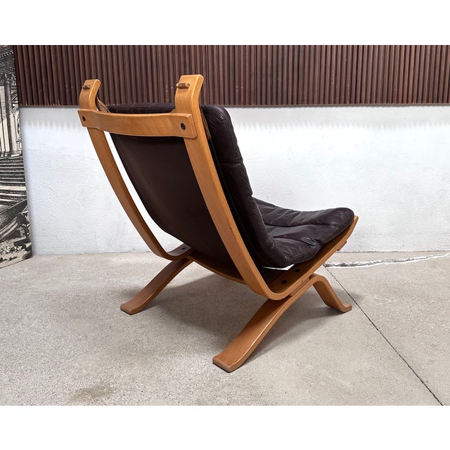 Brutalist Model Focus Leather Lounge Chairs with Plywood Frames from Bramin Møbler, Denmark, 1970s, Set of 2 For Sale - Image 9 of 18